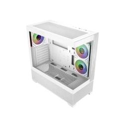 Cooler Master Elite 690 Wood Caja Semitorre ATX/MicroATX/Mini-ITX - 3 Ventiladores 120mm RGB - Vista Panoramica - Doble Camara -