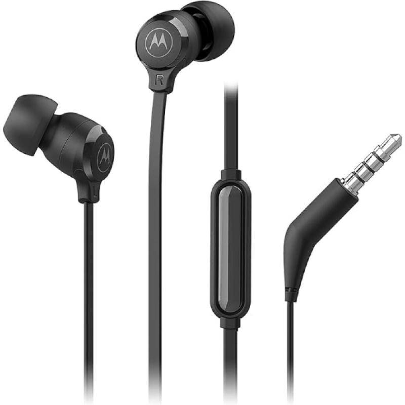 Motorola Earbuds 3-S Auriculares con Microfono - Conexion Jack 3.5mm - Color Negro