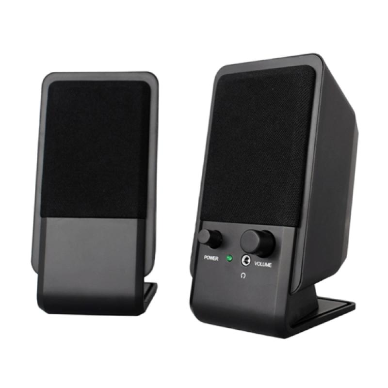 Ewent Altavoces Estereos de Sobremesa de 12W - Alimentacion USB - Jack de 3.5mm - Control de Volumen - Color Negro