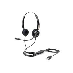 Urban Factory Movee Auriculares Supraaurales de Diadema - Mando a Distancia - Conexion USB-A Plug & Play - Color Negro
