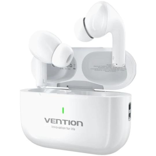 Vention Echo Lite E11 Auriculares Bluetooth 5.4 con Estuche de Carga - True Wireless - 6h Autonomia - Color Blanco
