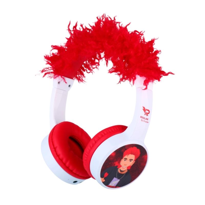 Redlox by Chuster Tuber Auriculares Bluetooth 5.3 con Pelo - Altavoz 30mm - Bateria 200mAh - Autonomia hasta 24h - Alcance 10m -