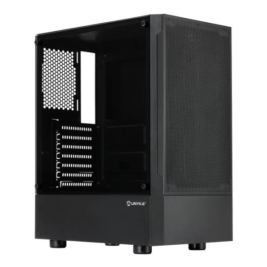 Unykach Aero C35 Caja ATX - Fuente de Alimentacion 500W Incluida - Tamaño Disco Soportado 3.5", 2.5" - USB-A 3.0 y Audio