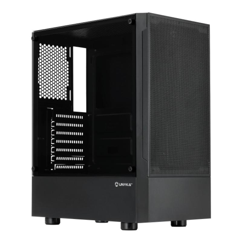 Unykach Aero C35 Caja ATX - Fuente de Alimentacion 500W Incluida - Tamaño Disco Soportado 3.5", 2.5" - USB-A 3.0 y Audio