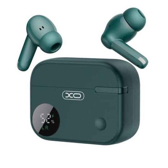 XO G34 Auriculares Bluetooth 5.4 - TWS - Cancelacion de Ruido ENC+ANC - Caja con Display LCD - Color Verde