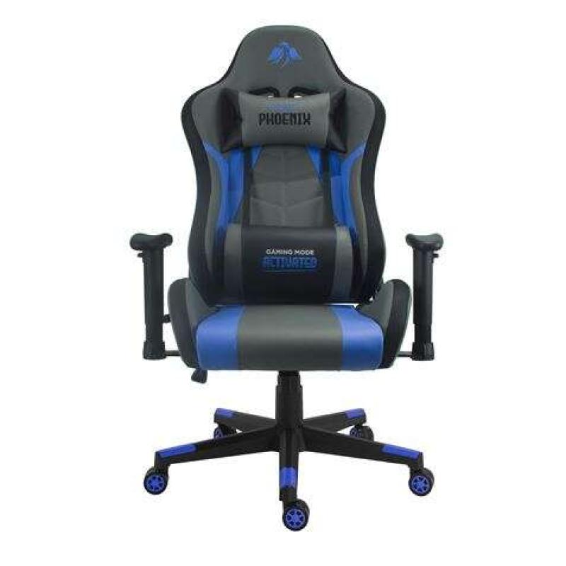 Cromad Serie Phoenix Silla Gaming - Altura Regulable con Piston de Gas Clase 2 - Reclinable hasta 180º - Cojines Lumbar y Cervic