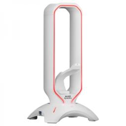 Mars Gaming MHHPRO Accesorio 3 en 1 - Soporte Auriculares - Bungee Raton - 2 Puertos USB 3.0 - Iluminacion RGB Flow 10 Modos - C