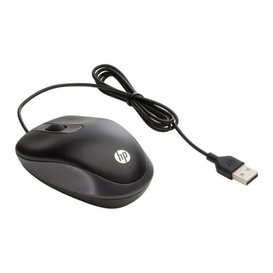 HP Travel Mouse Raton USB - 1000 DPI - Diseño Ultraligero y Supercompacto para Viaje - 2 Botones + Rueda de Desplazamiento - Amb