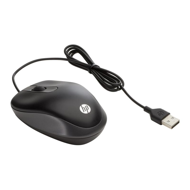 HP Travel Mouse Raton USB - 1000 DPI - Diseño Ultraligero y Supercompacto para Viaje - 2 Botones + Rueda de Desplazamiento - Amb