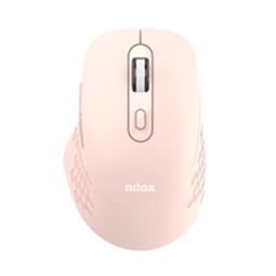 Nilox ratón dual wireless 1600dpi silen. rosa
