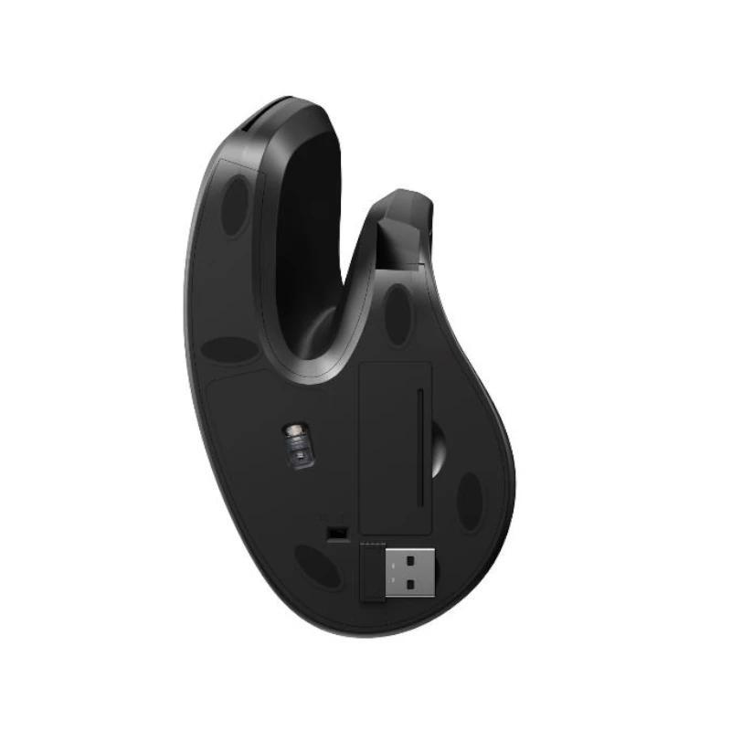 Nilox nxmoev02 ratón vertical wirelles sil. negro