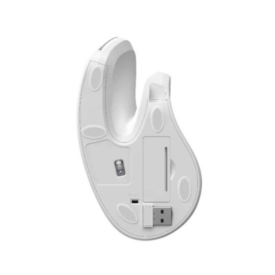 Nilox nxmoev03 ratón vertical wirelles sil. blanco