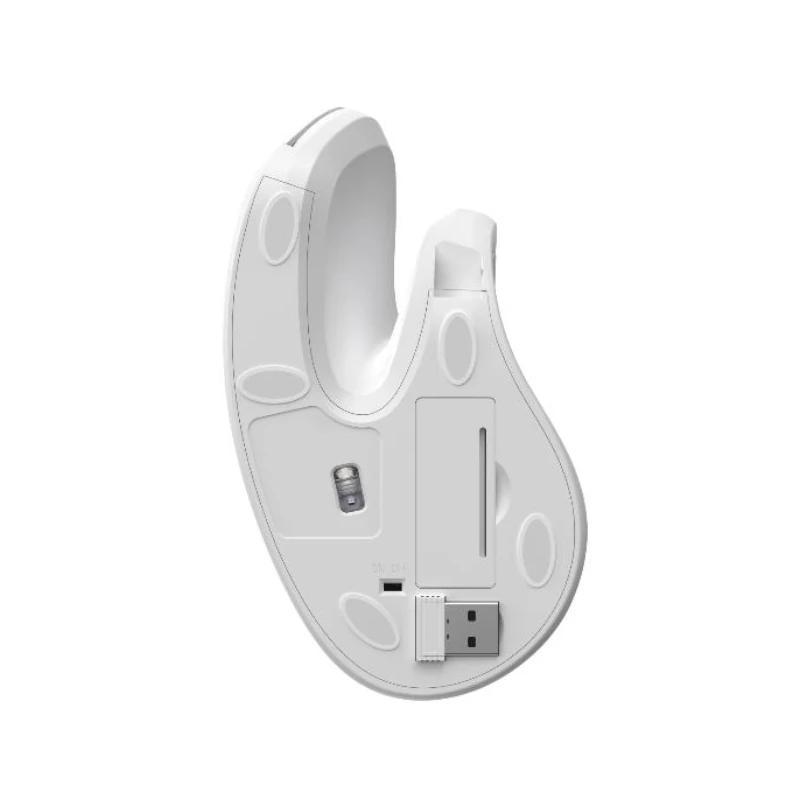 Nilox nxmoev03 ratón vertical wirelles sil. blanco