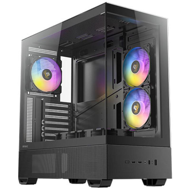 CAJA ANTEC CX705 ARGB MID-TOWER ATX PANORAMICA 270º 5XVENT 120MM PWM