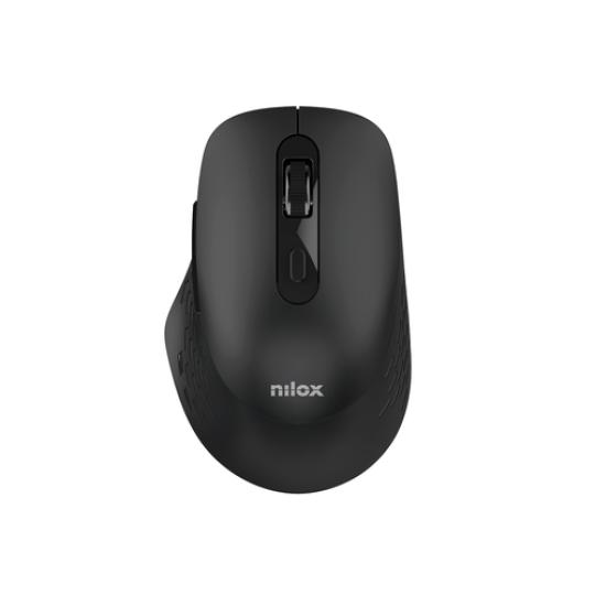 Nilox ratón dual wireless 1600dpi silen. negro