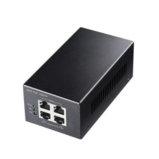 Cudy Inyector Gigabit PoE+/PoE - Potencia hasta 30W - 4 Puertos - Datos y Alimentacion por El Mismo Cable hasta 100m - Carcasa d