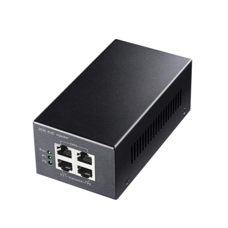 Cudy Inyector Gigabit PoE+/PoE - Potencia hasta 30W - 4 Puertos - Datos y Alimentacion por El Mismo Cable hasta 100m - Carcasa d