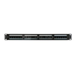 WP Patch Panel de 24 Puertos RJ45 CAT6A UTP - 1U IDC - Color Negro