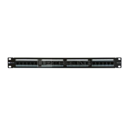 WP Patch Panel de 24 Puertos RJ45 CAT6A UTP - 1U IDC - Color Negro