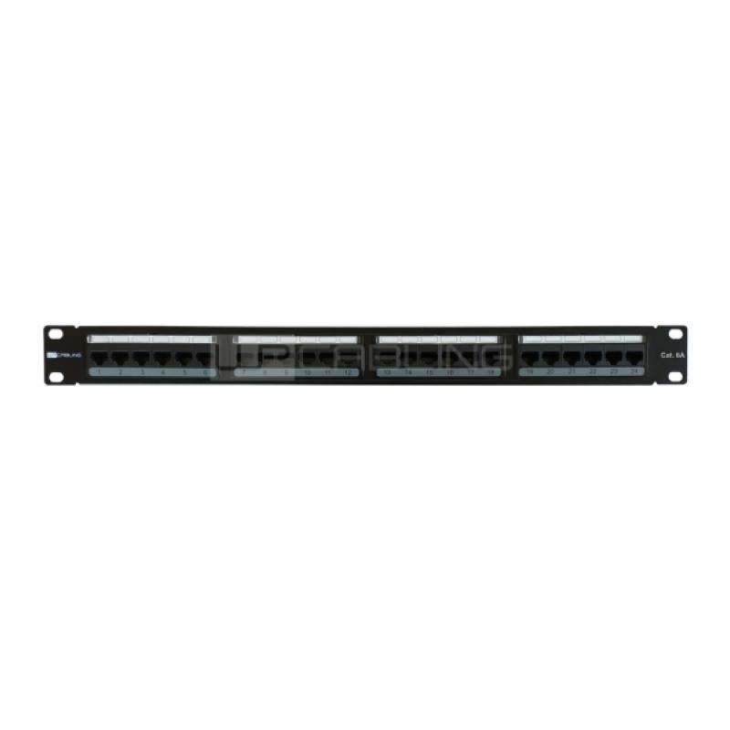 WP Patch Panel de 24 Puertos RJ45 CAT6A UTP - 1U IDC - Color Negro
