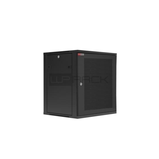 WP RWC-09604-B Armario Mural 9U - Puerta de Acero Perforada - Cerradura de Seguridad - 540x450x445mm - Color Negro