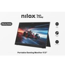 MONITOR 17,3" PORTABLE USB-C MINI-HDMI NILOX NXMP17FHD1441 IPS FHD 144Hz 0MS COLOR NEGRO