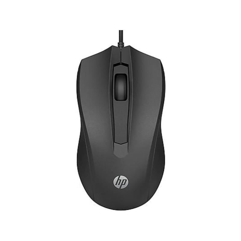 HP 105 Raton USB- Sensor Optico 1600 DPI - Diseño Ambidiestro Ergonomico - 3 Botones con Rueda de Desplazamiento - Ligero y Dura