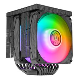 VENTILADOR CON DISIPADOR DE CPU MARS GAMING MCPULCDPRO TDP 380W DOBLE TORRE LCD ARGB NEGRO