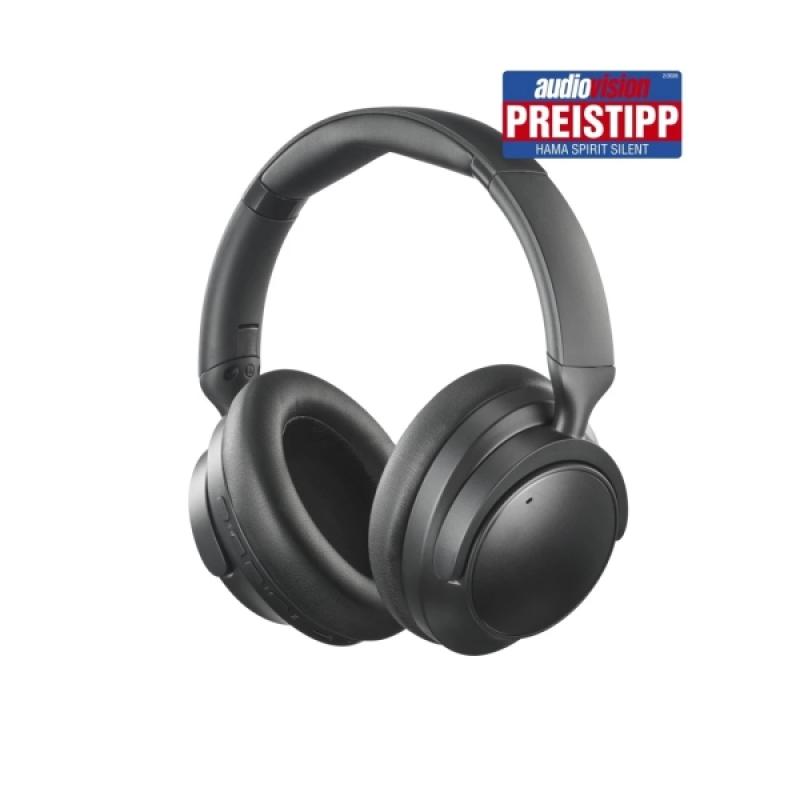 Hama Spirit Silent Auriculares con Microfono Omnidireccional - Bluetooth - Diadema Ajustable - Plegable - Asistente de Voz - Car