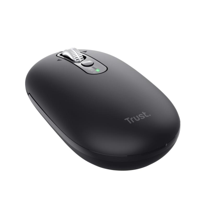 Trust Seron Raton Inalambrico - Ajustable hasta 3200dpi - Bluetooth - Recargable - Clic Silencioso - Receptor USB-C - Multiplata