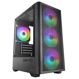 CAJA ATX SEMITORRE MARS GAMING MC-QUANTUM DOBLE CRISTAL TEMPLADO ARGB GPU 335mm NEGRA