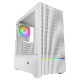 CAJA ATX SEMITORRE MARS GAMING MC-QUANTUM DOBLE CRISTAL TEMPLADO ARGB GPU 335mm BLANCO