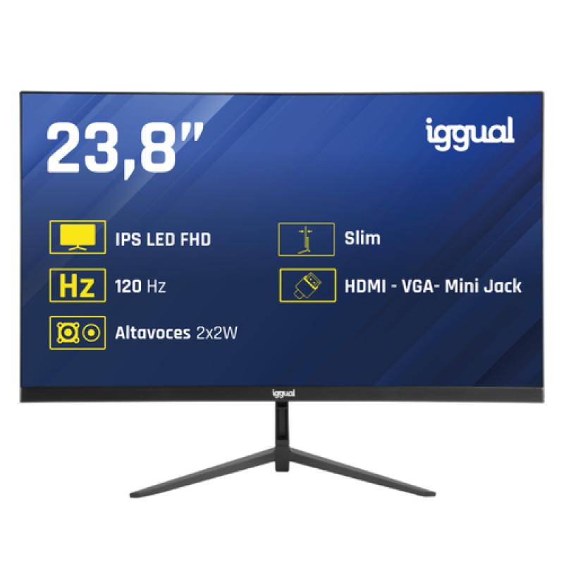 Iggual monitor 24" ips 1ms fhd 120hz vga hdmi mm