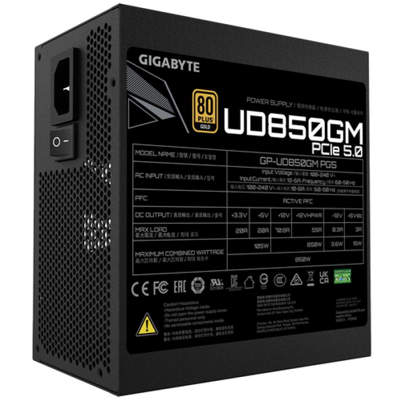FUENTE ALIMENTACION GIGABYTE GP-UD850GM PG5 GEU 850W 80+ GOLD