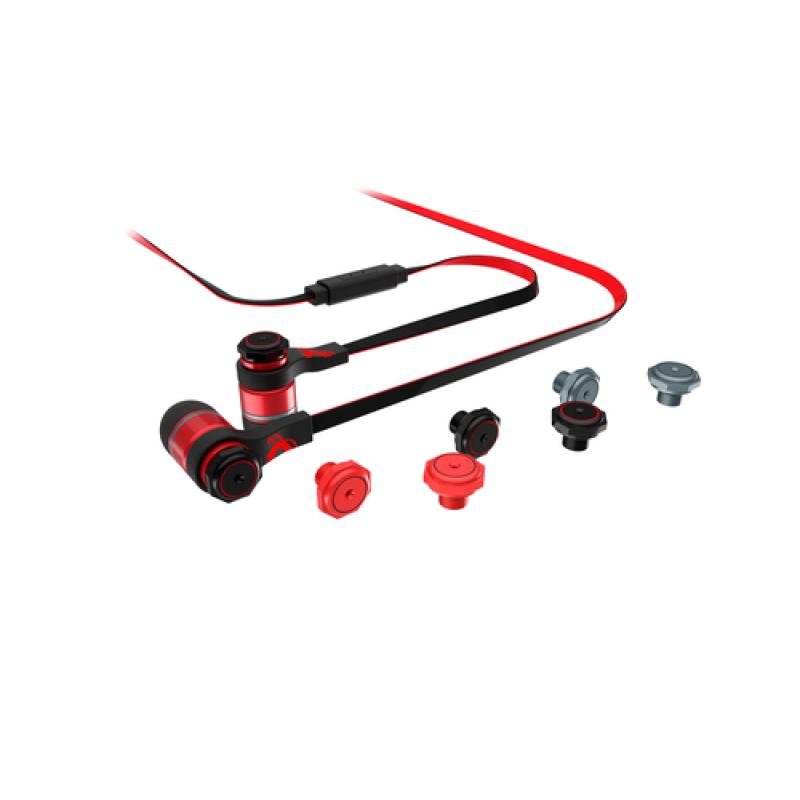 AURICULAR GAMING OZONE TRIFX ROJO NEGRO MICROFONO ALAMBRICO