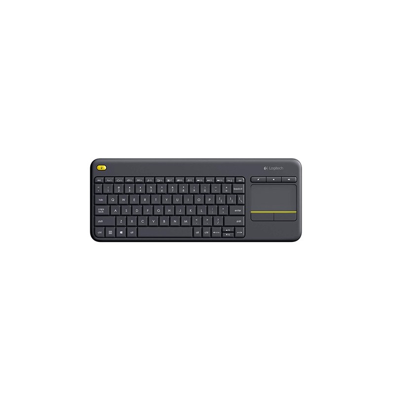 TECLADO LOGITECH K400 PLUS WIRELESS TOUCHPAD NEGRO - Imagen 1