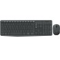 TECLADO+RATON LOGITECH MK235 WIRELESS NEGRO - Imagen 1