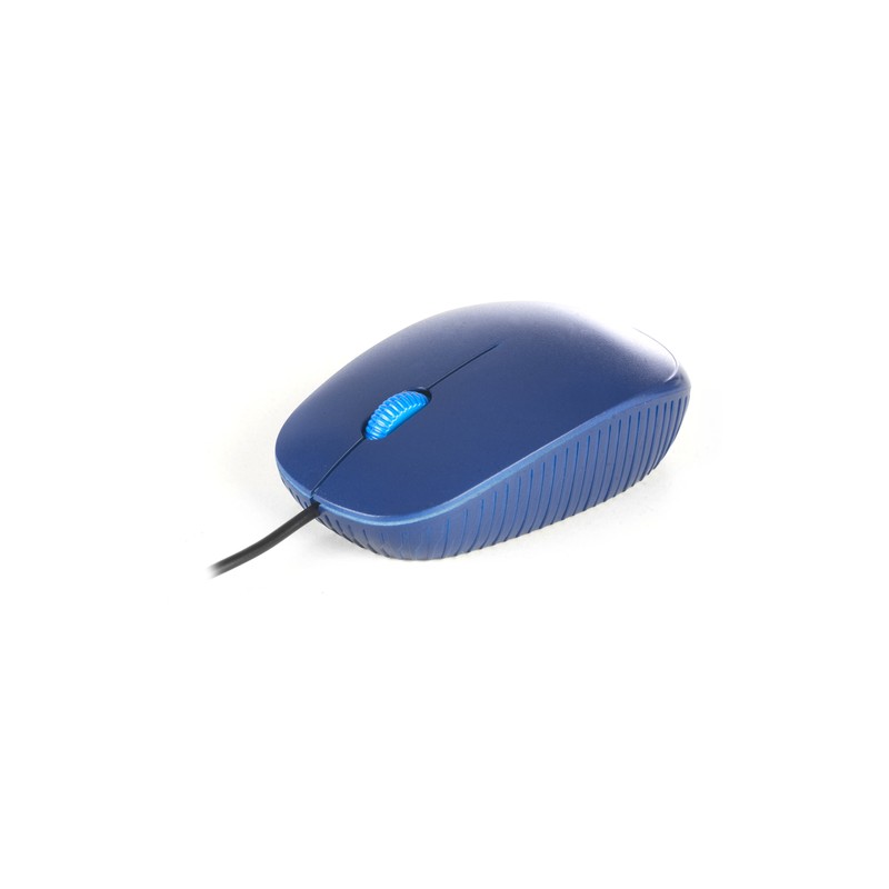 Ngs Raton Con Cable Blue Flame Optico  1000dpi Scroll + 2 Botones  Lineas Ergonomicas Usb Azul - Imagen 4
