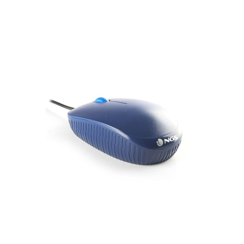 Ngs Raton Con Cable Blue Flame Optico  1000dpi Scroll + 2 Botones  Lineas Ergonomicas Usb Azul - Imagen 5