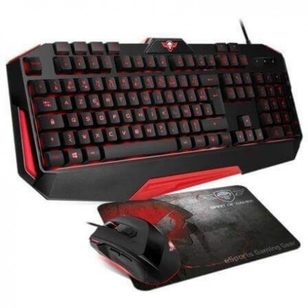Spirit Of Gamer pack Teclado  Retroiluminacion Led + Raton 3200dpi + Alfombrilla Skull Spirit Usb - Imagen 1