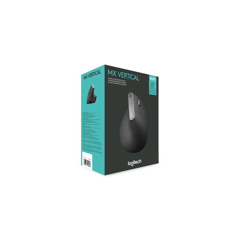 Logitech Raton Mx Vertical Advanced Rf Wireless + Bluetooth Optico 4000 Dpi  910-005448 - Imagen 5