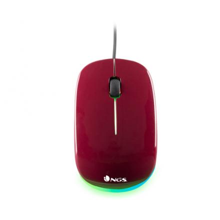 RATON OPTICO NGS  WIRED MOUSE ADDICT ROJO - Imagen 1