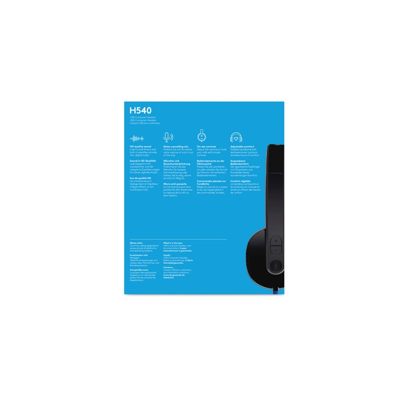 AURICULARESMICRO LOGITECH H540 NEGRO - Imagen 2