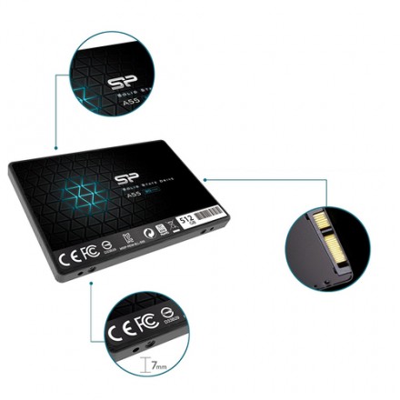 Ssd Silicon Power 512gb 2.5" A55 7mm Sata3 - Imagen 3