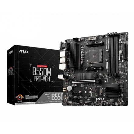 PB MSI AM4 B550M PRO-VDH M-ATX/4XDDR4/4XSATA6/4XUSB 2.0+2XU - Imagen 1