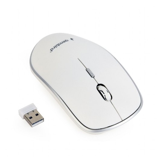 Gembird Wireless Raton Optico 1600 Dpi, Nano Usb, Blanco Musw-4b-01-w - Imagen 2