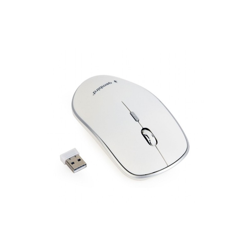 Gembird Wireless Raton Optico 1600 Dpi, Nano Usb, Blanco Musw-4b-01-w - Imagen 2