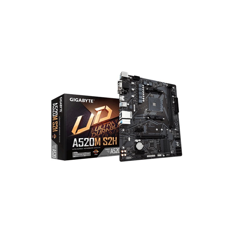 PB GIGABYTE AM4 A520M S2H M-ATX/2XDDR4/4XSATA6/1XUSB 3.2/2X - Imagen 1