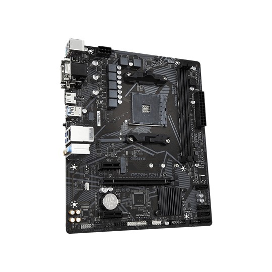 PB GIGABYTE AM4 A520M S2H M-ATX/2XDDR4/4XSATA6/1XUSB 3.2/2X - Imagen 3