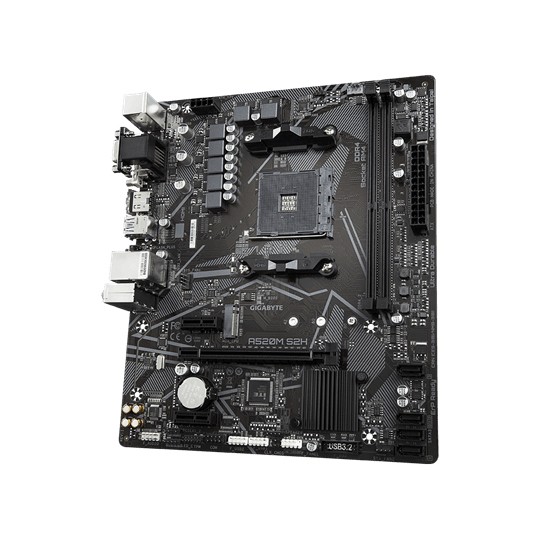 PB GIGABYTE AM4 A520M S2H M-ATX/2XDDR4/4XSATA6/1XUSB 3.2/2X - Imagen 4